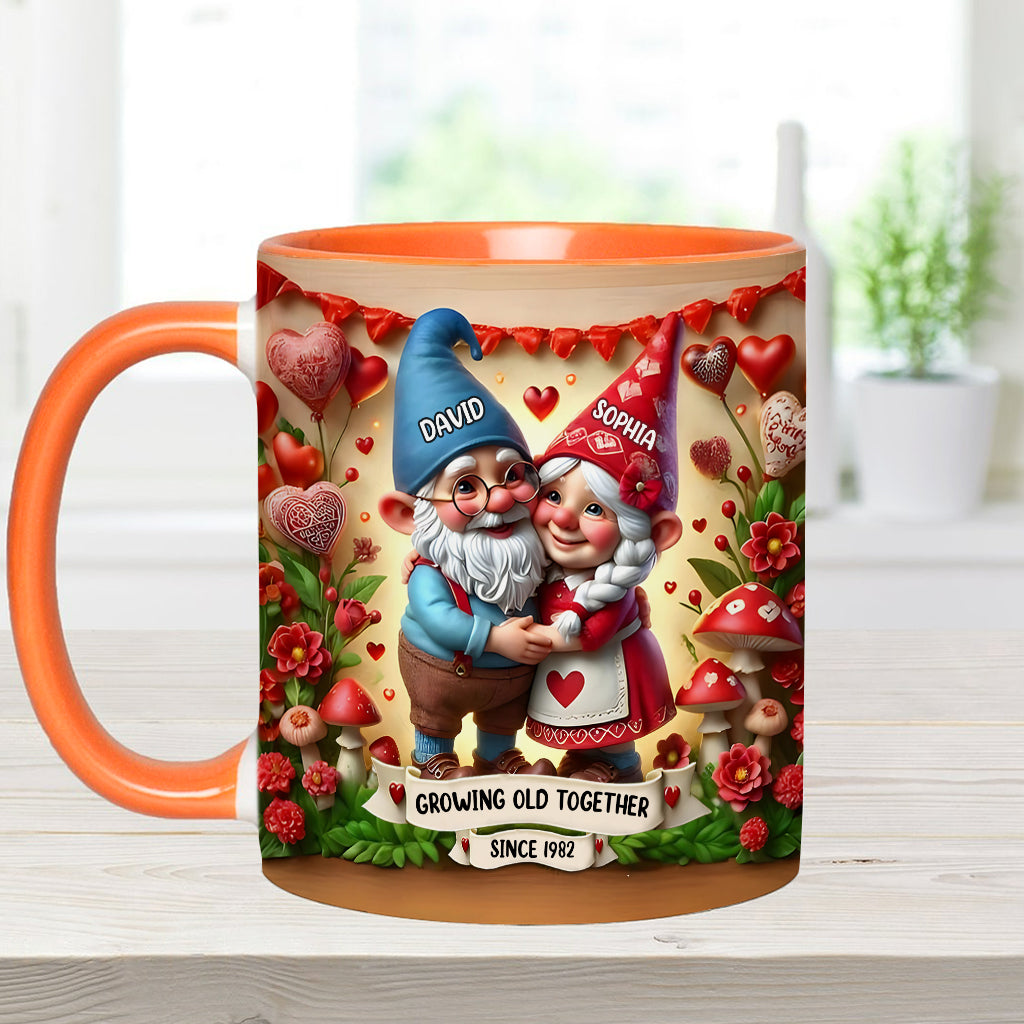 Growing Together - Personalized Husband And Wife Accent Mug