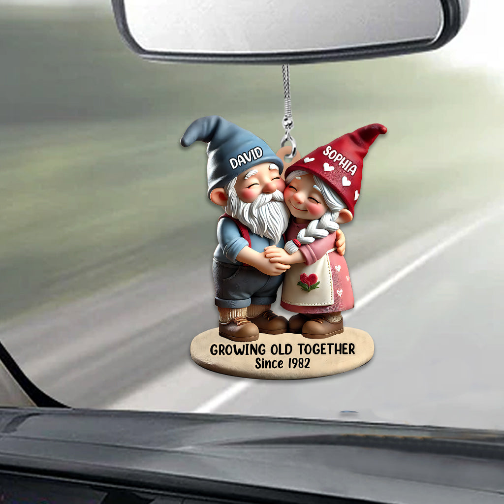 Growing Together - Personalized Husband And Wife Car Ornament