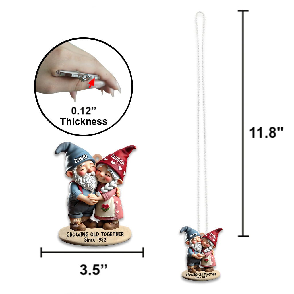 Growing Together - Personalized Husband And Wife Car Ornament