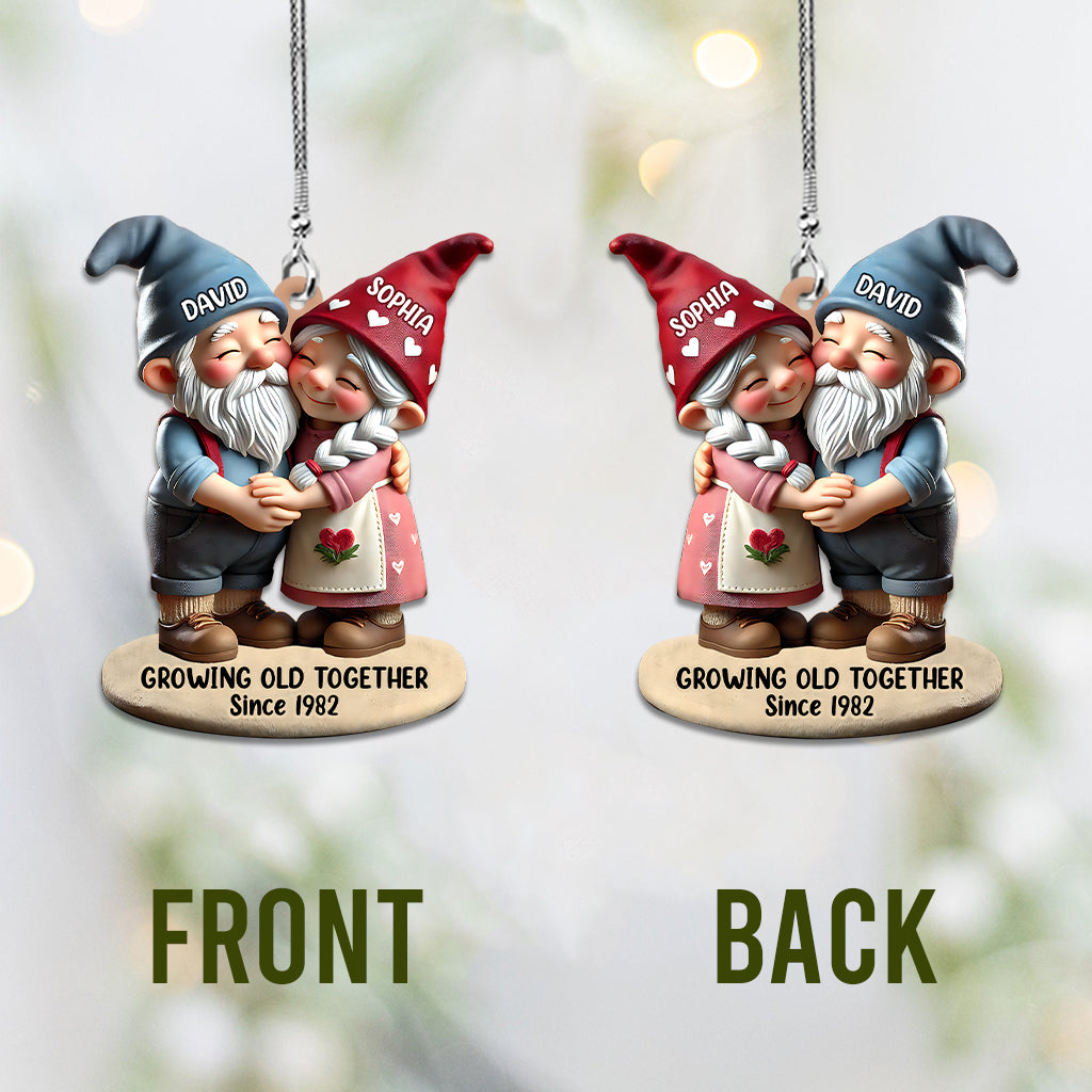 Growing Together - Personalized Husband And Wife Car Ornament