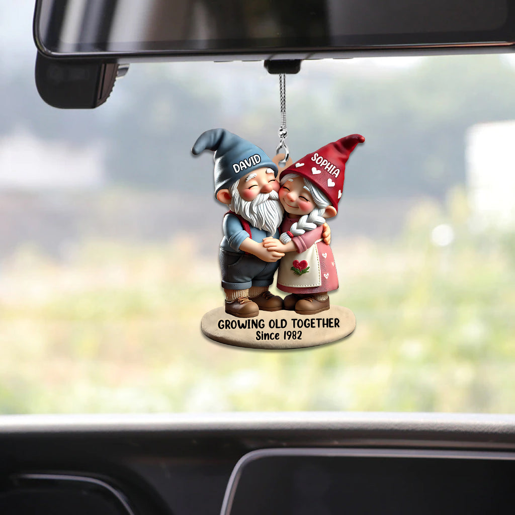 Growing Together - Personalized Husband And Wife Car Ornament