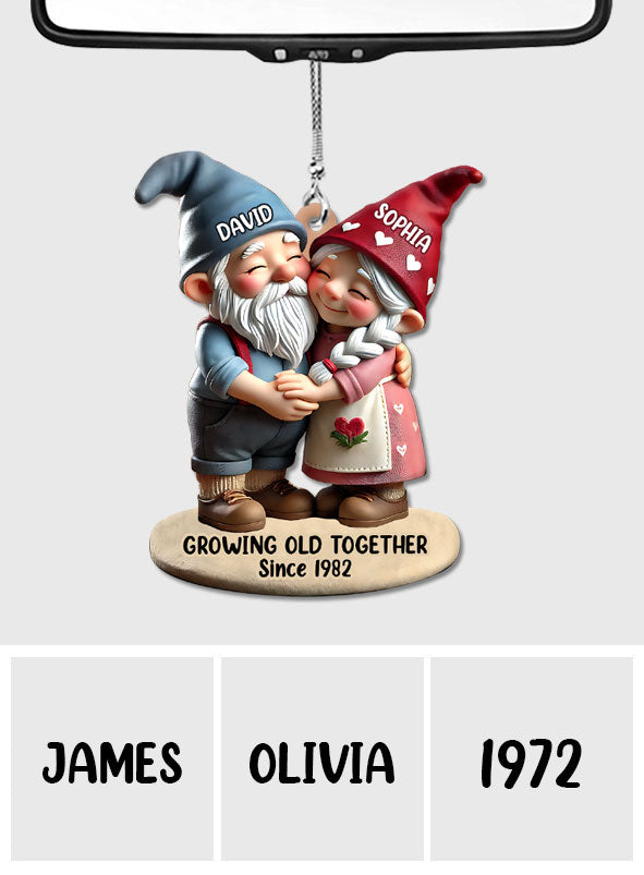 Growing Together - Personalized Husband And Wife Car Ornament