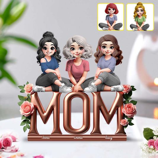 Meilleure maman du monde - Plaque acrylique personnalisée « Mère » en forme de carte de vœux