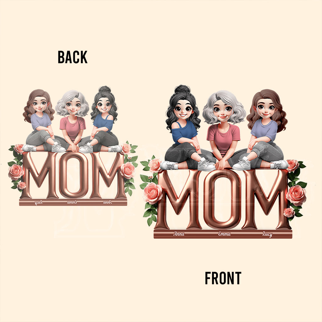Meilleure maman du monde - Plaque acrylique personnalisée « Mère » en forme de carte de vœux