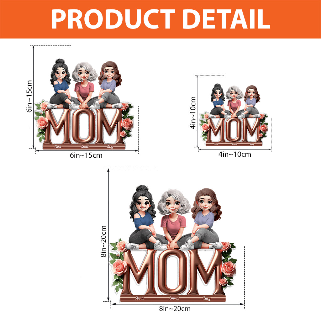 Meilleure maman du monde - Plaque acrylique personnalisée « Mère » en forme de carte de vœux