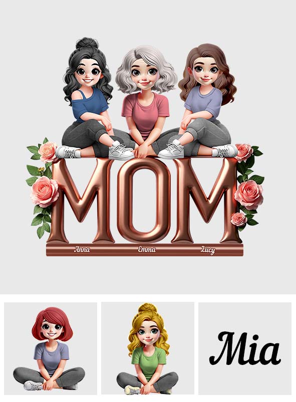 Meilleure maman du monde - Plaque acrylique personnalisée « Mère » en forme de carte de vœux