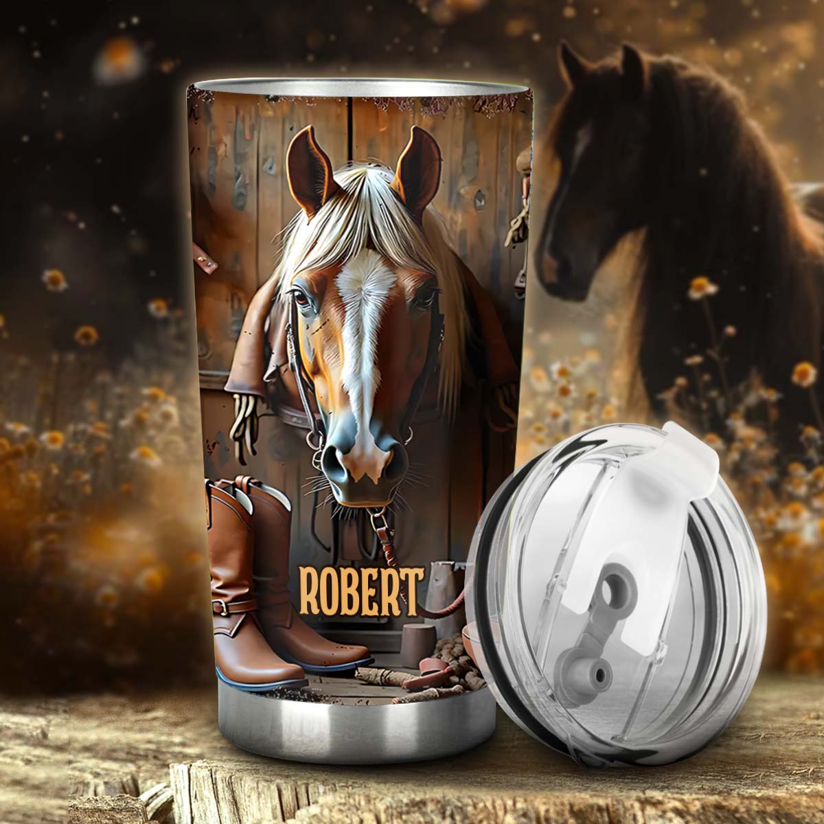Love Horse - Personalized Horse Tumbler