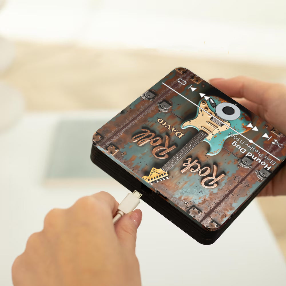 Aimant de réfrigérateur personnalisé Rock N Roll - Musique de guitare