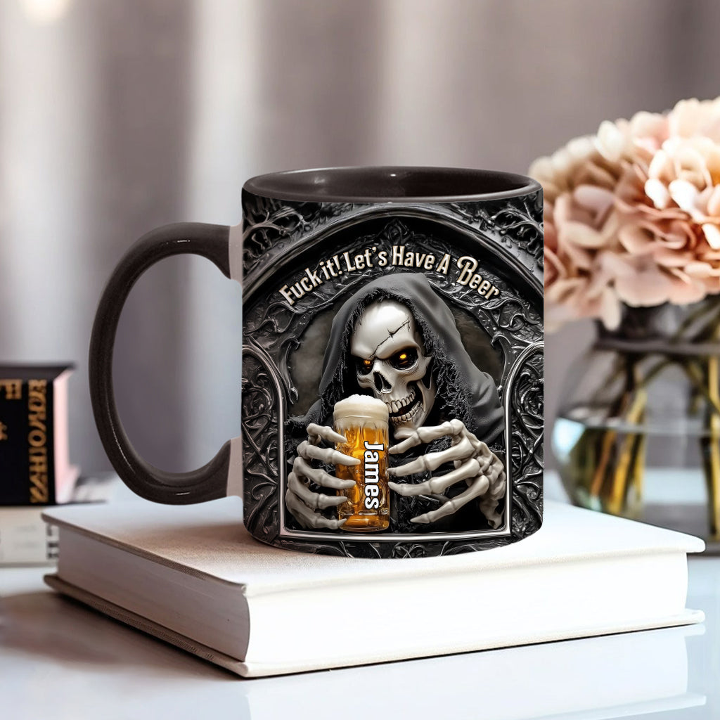 Let's Have A Beer - Personalized Beer Accent Mug