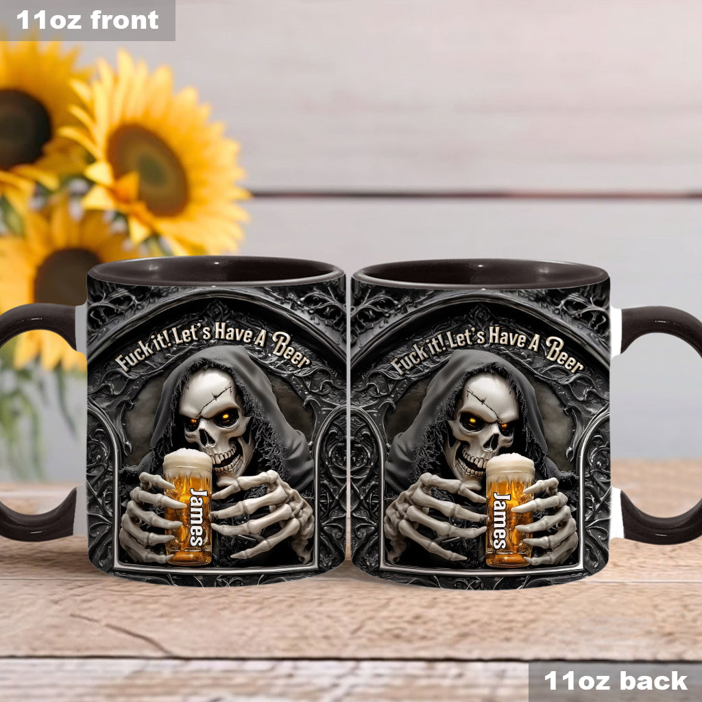 Let's Have A Beer - Personalized Beer Accent Mug