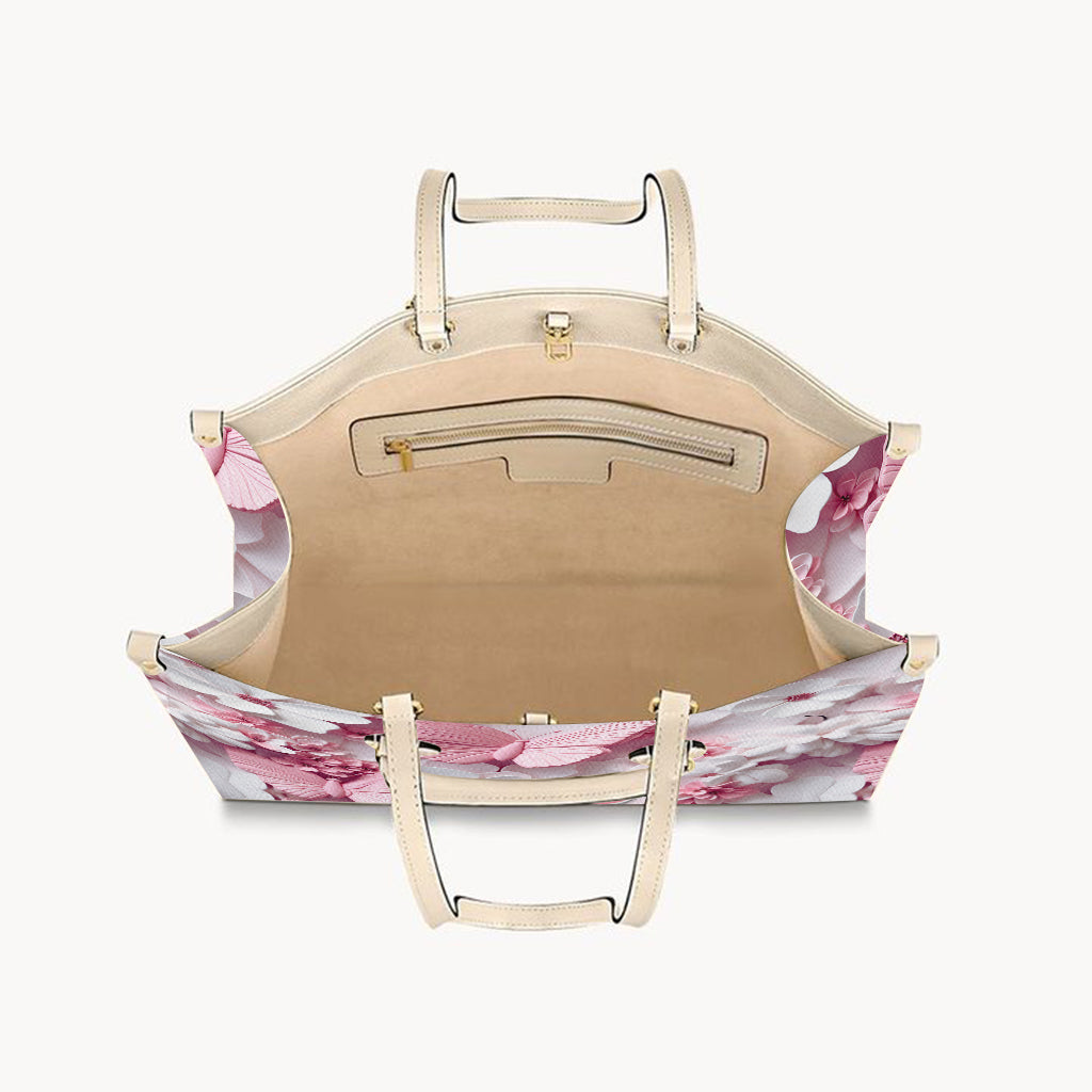 Magnifiques Papillons - Sac à main en cuir personnalisé avec papillons