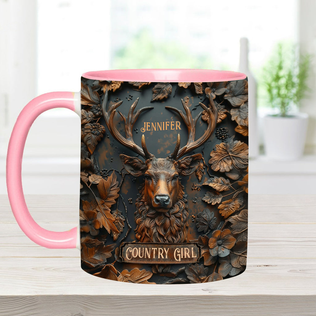 Country Girl - Personalized Hunting Accent Mug