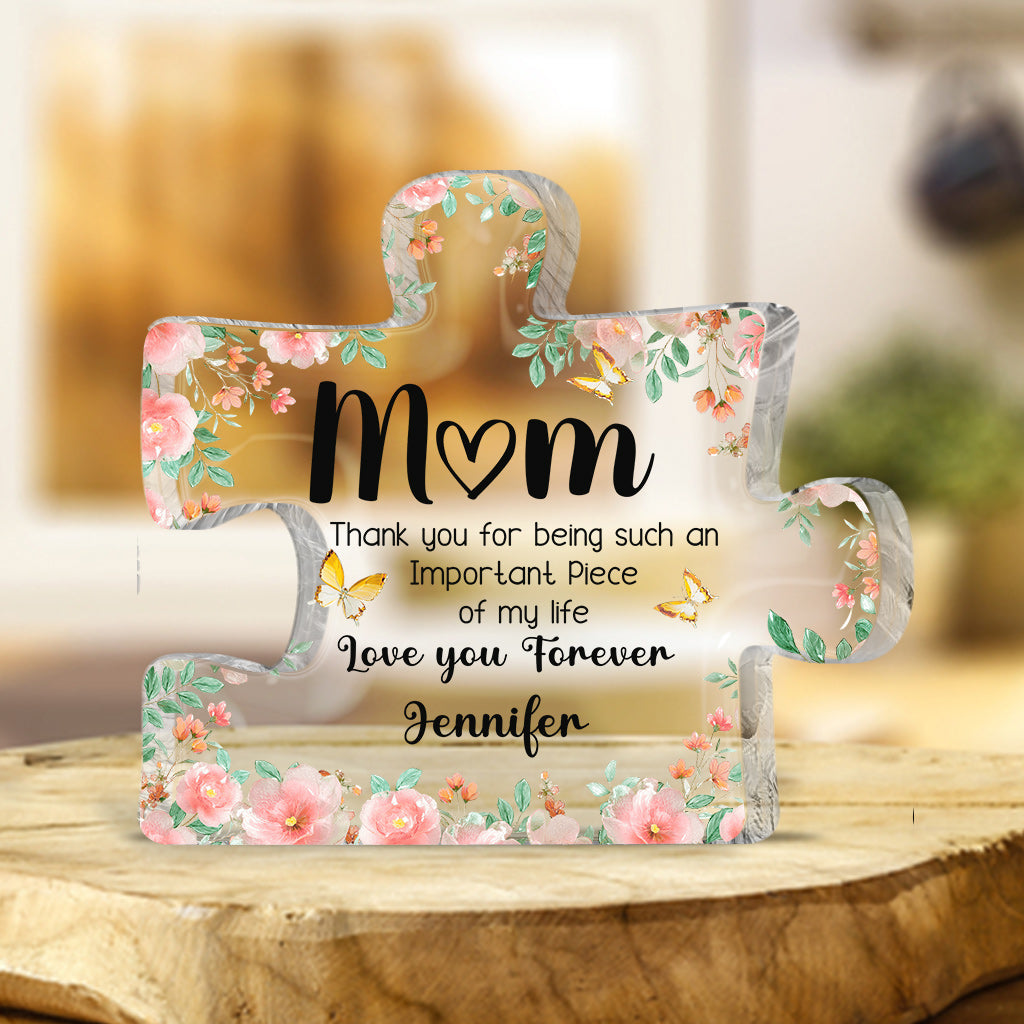 Love You Forever - Personalized Mother Custom Shaped Acrylic Plaque