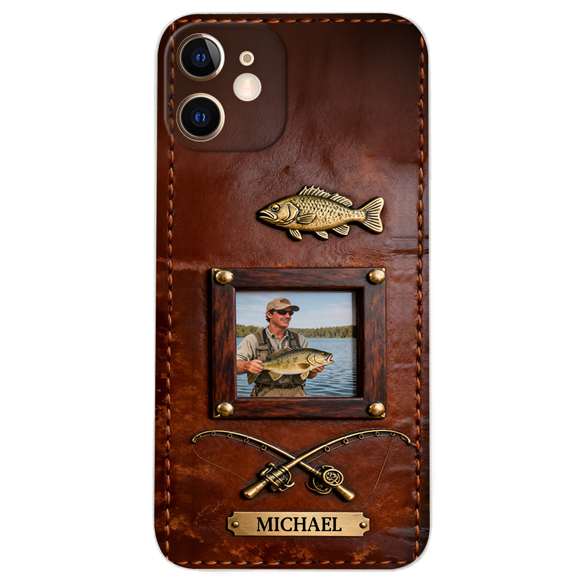 Best Catch - Personalized Fishing Leather Phone Case