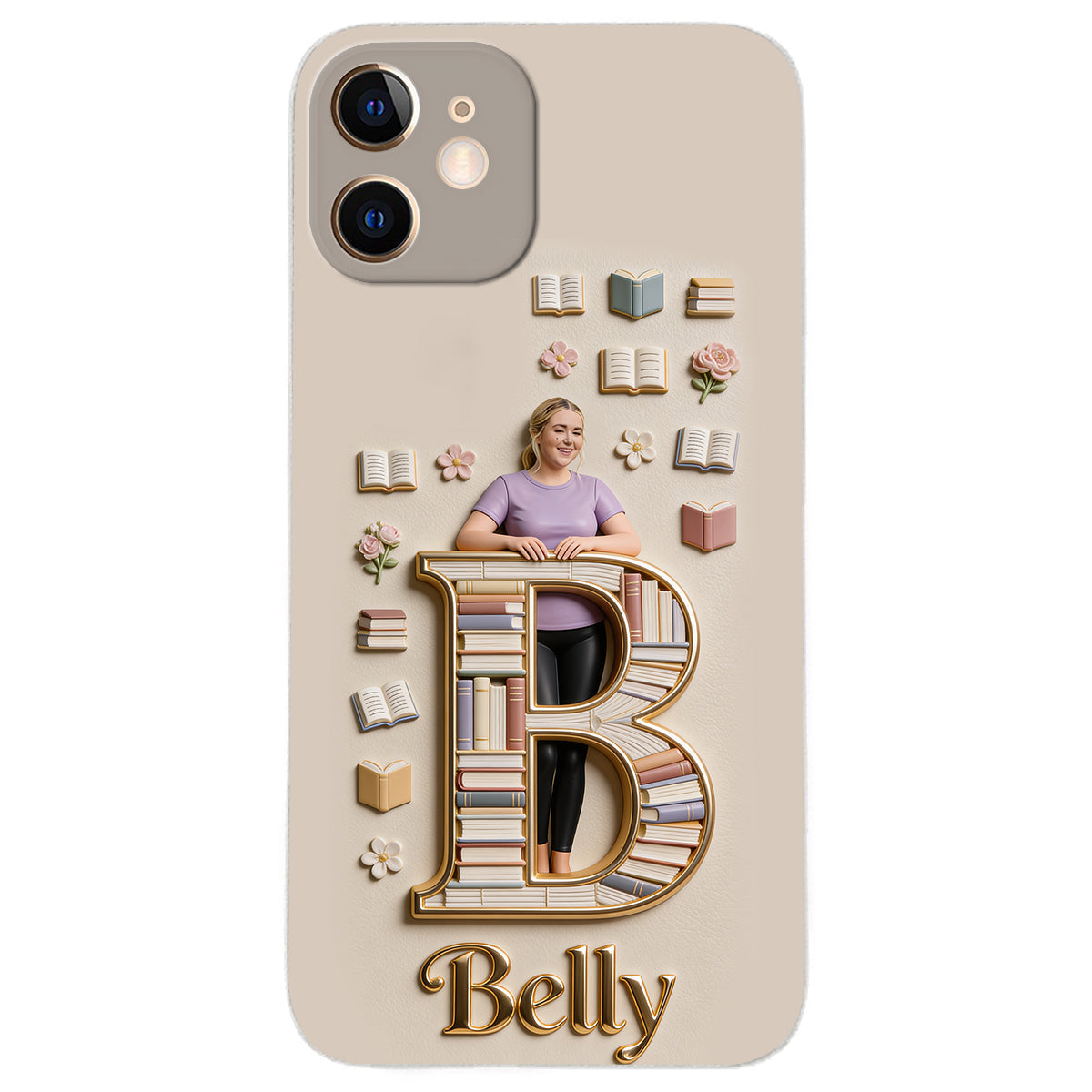 Book Lovers Gift - Personalized Book 3D Embossed Leather Phone Case