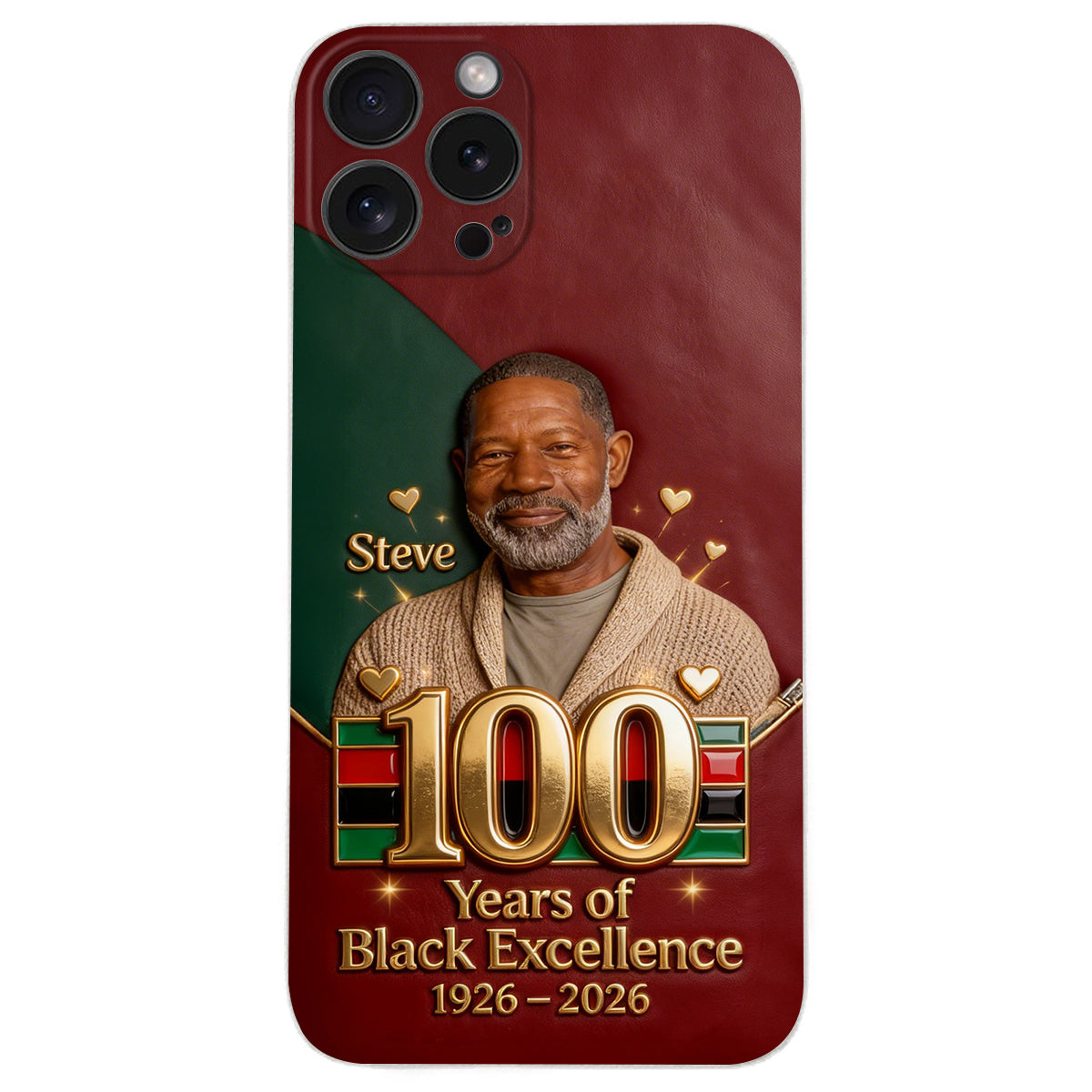 100 Years Of Black Excellence - Personalized African American Leather Phone Case