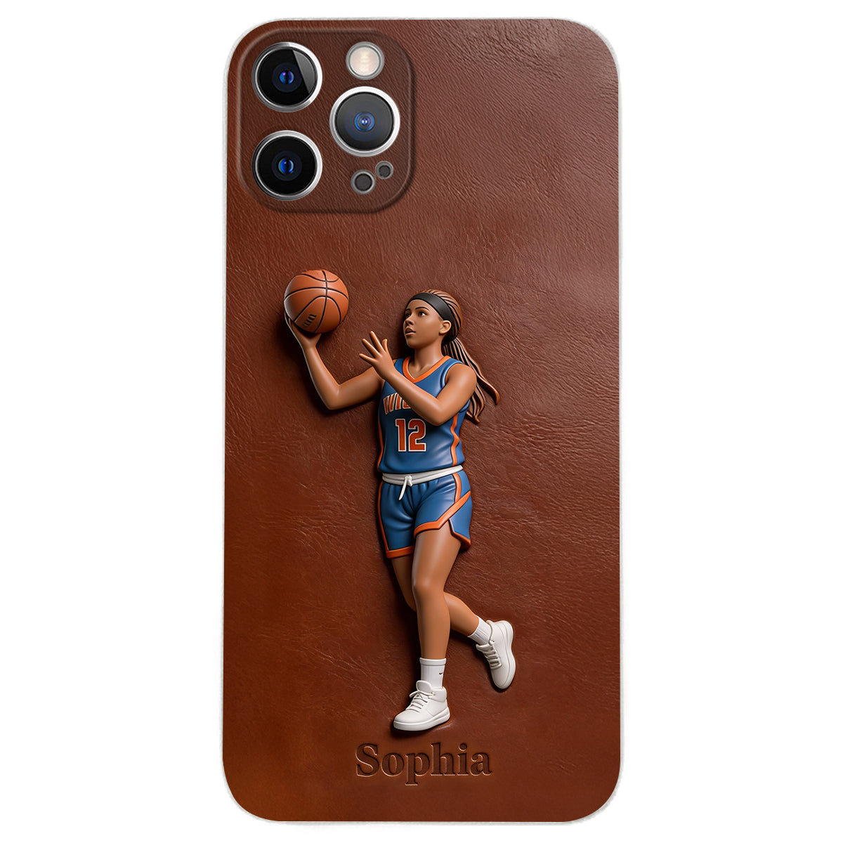 Love Basketball - Personalized Basketball Leather Phone Case