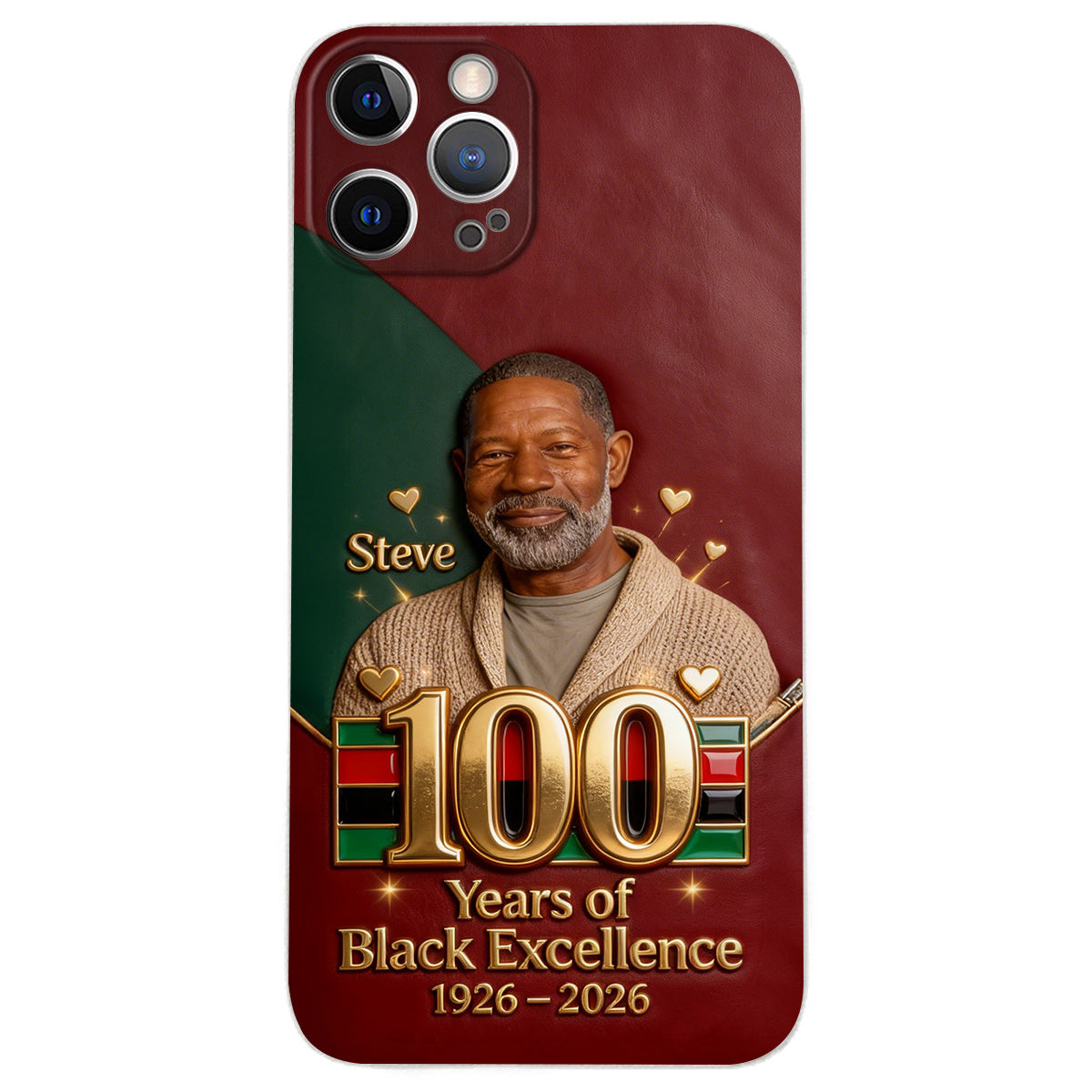 100 Years Of Black Excellence - Personalized African American Leather Phone Case