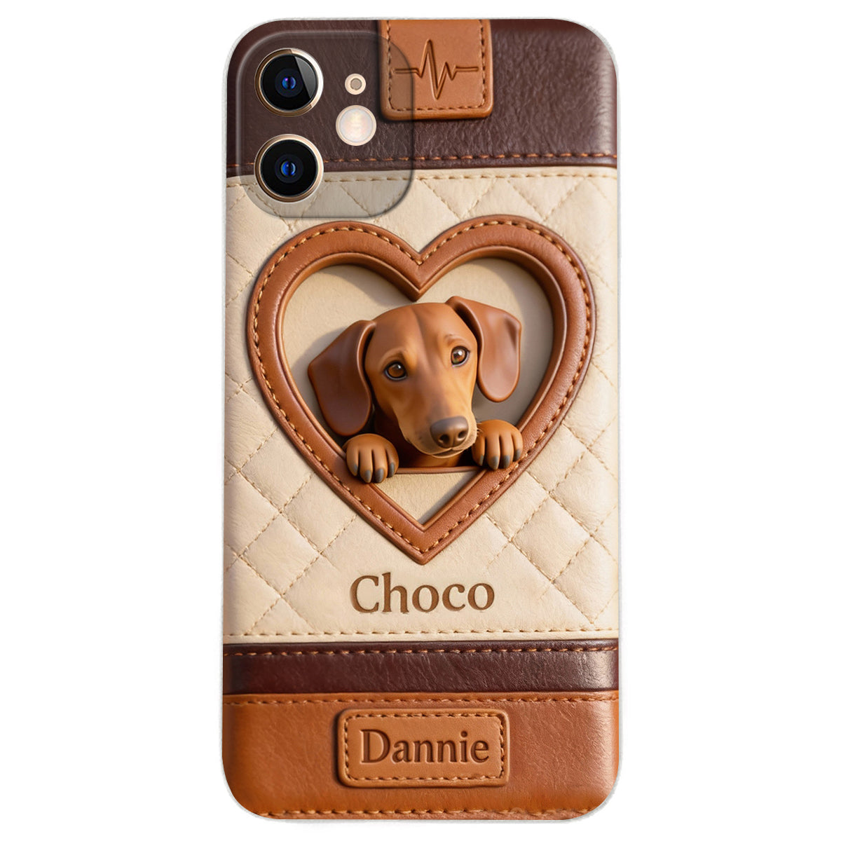Étui de téléphone en cuir personnalisé à partir de n'importe quelle photo - Étui de téléphone en cuir pour chien personnalisé