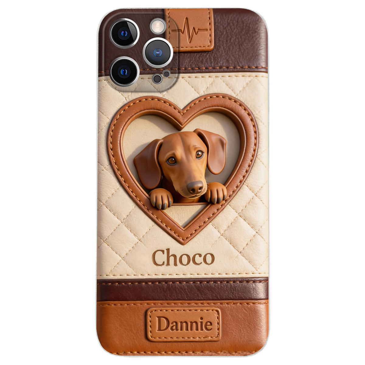 Étui de téléphone en cuir personnalisé à partir de n'importe quelle photo - Étui de téléphone en cuir pour chien personnalisé