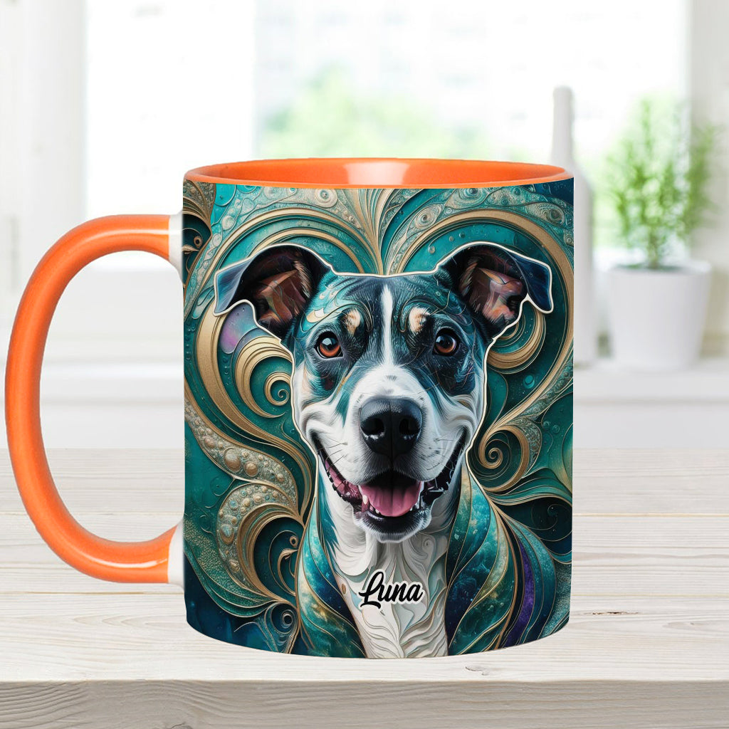 Psychedelic - Personalized Dog Accent Mug