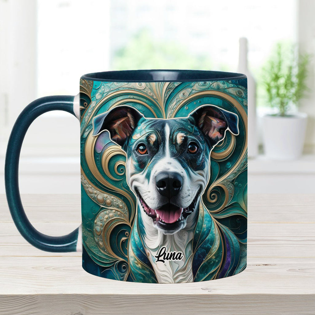 Psychedelic - Personalized Dog Accent Mug