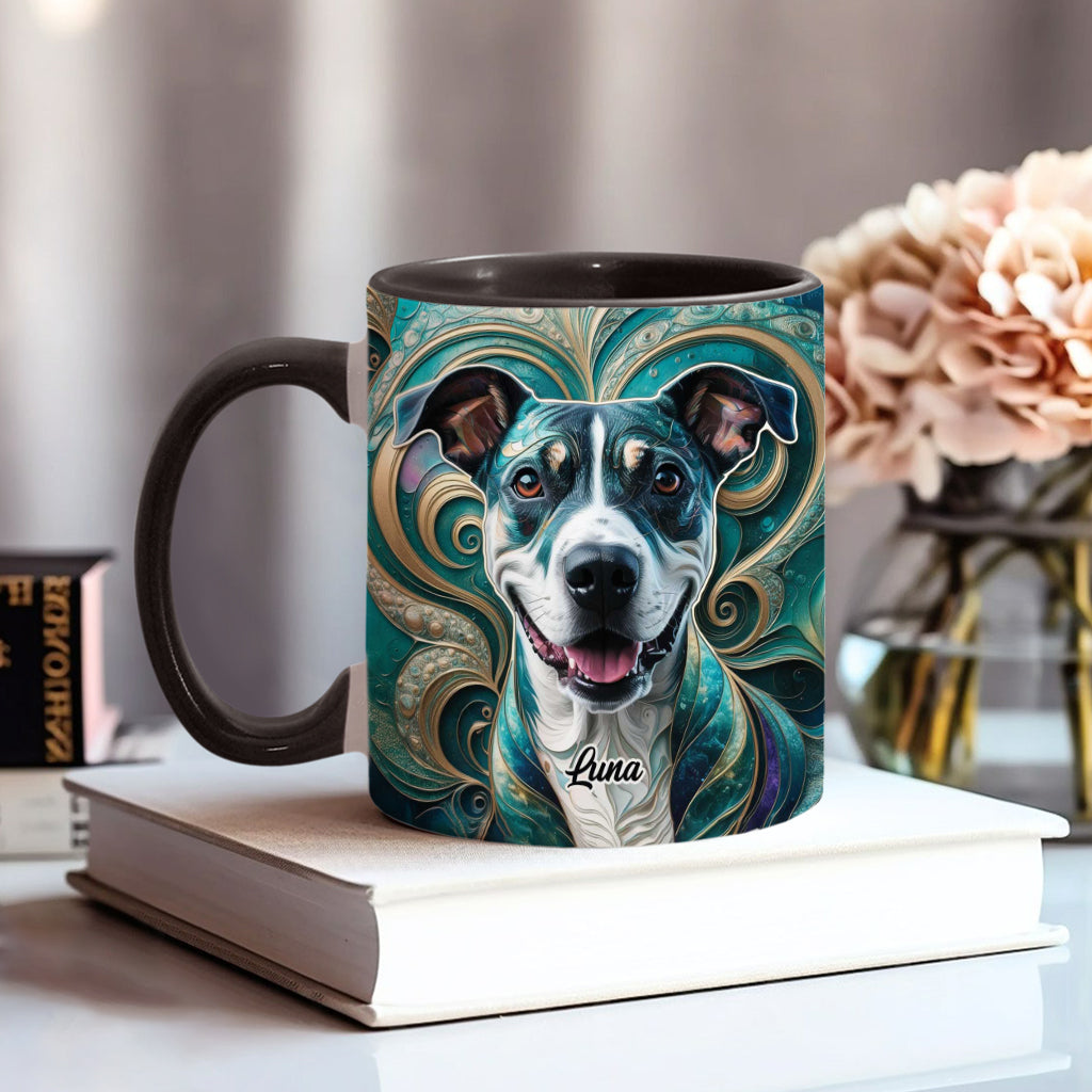 Psychedelic - Personalized Dog Accent Mug