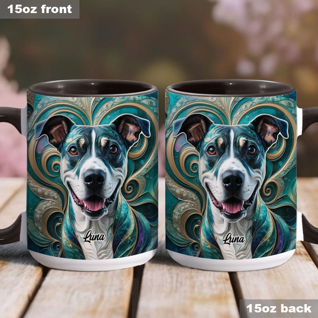 Psychedelic - Personalized Dog Accent Mug
