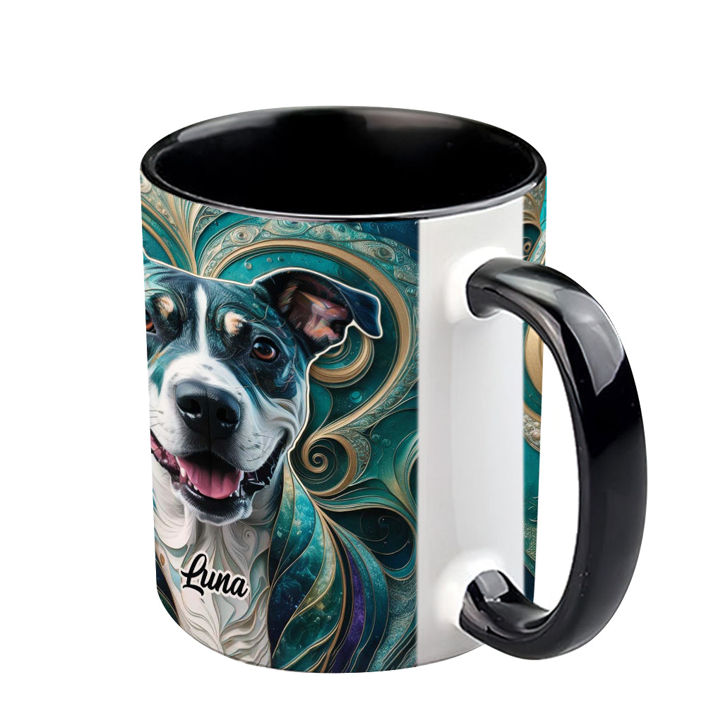 Psychedelic - Personalized Dog Accent Mug
