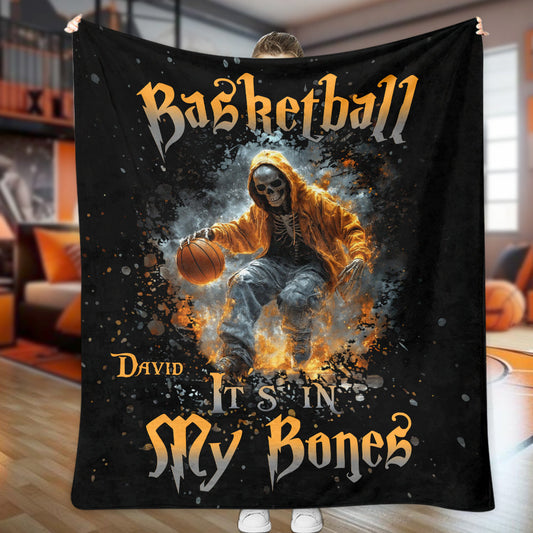 Basketball Is In My Bones - Personalized Basketball Blanket