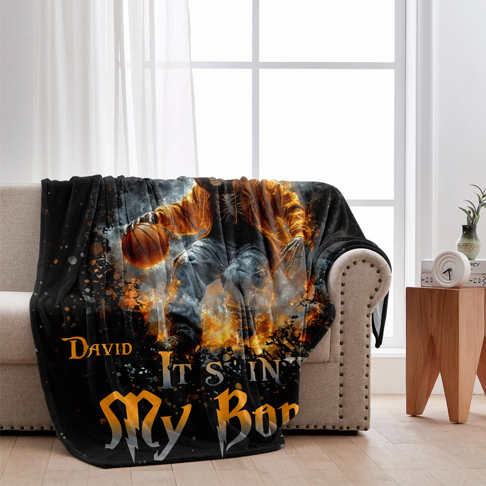 Basketball Is In My Bones - Personalized Basketball Blanket