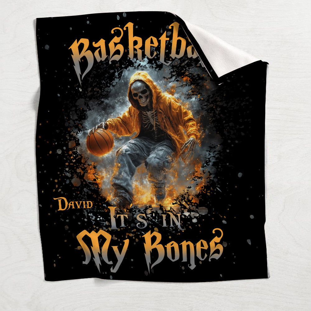 Basketball Is In My Bones - Personalized Basketball Blanket