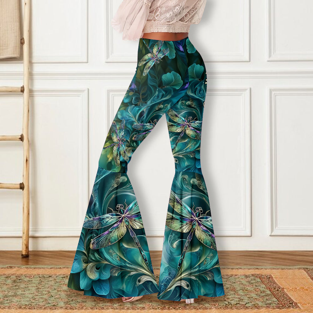 Superbe libellule - Leggings évasés personnalisés à motif libellule