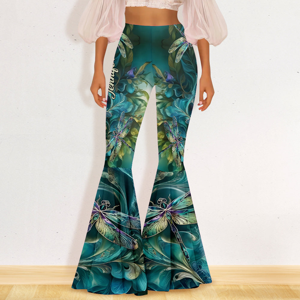 Superbe libellule - Leggings évasés personnalisés à motif libellule