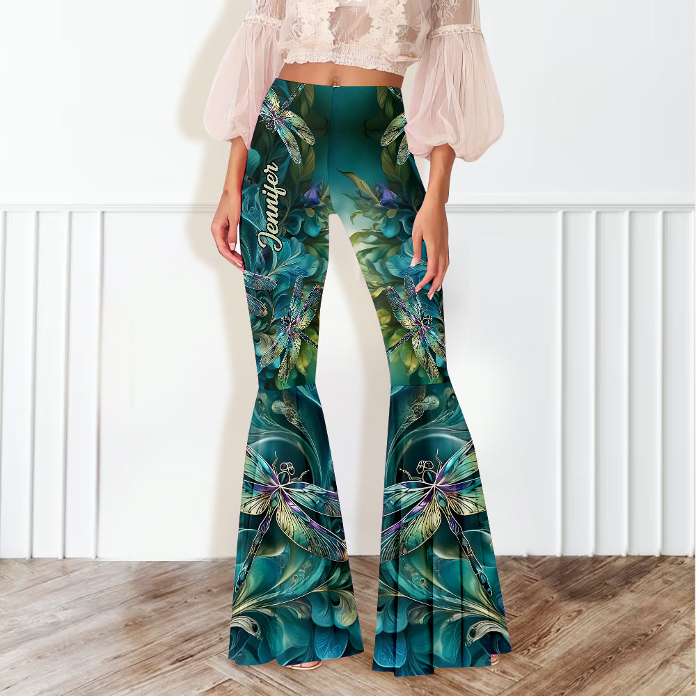 Superbe libellule - Leggings évasés personnalisés à motif libellule