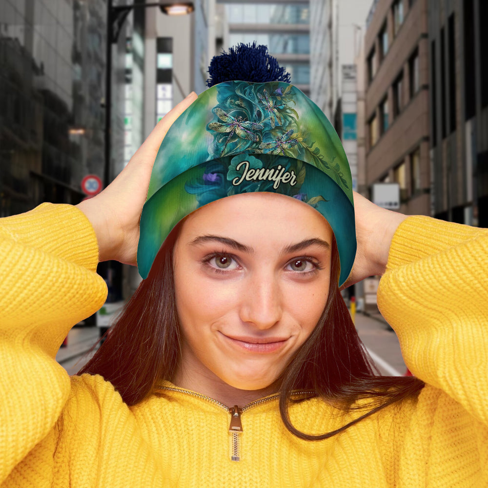 Stunning Dragonfly - Personalized Dragonfly Beanie Hat