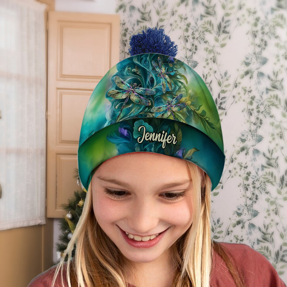 Stunning Dragonfly - Personalized Dragonfly Beanie Hat