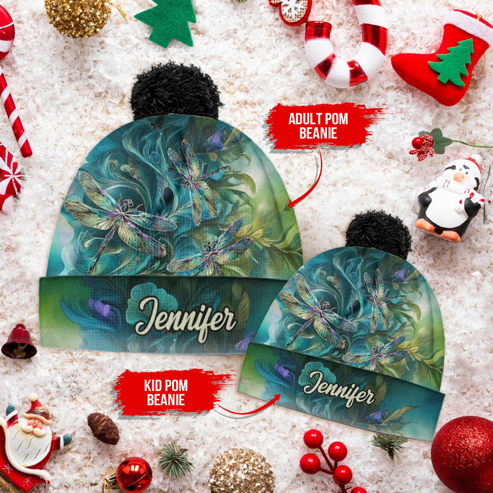 Stunning Dragonfly - Personalized Dragonfly Beanie Hat