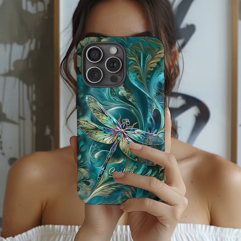 Magnifique libellule - Coque de téléphone personnalisée avec motif libellule intégral
