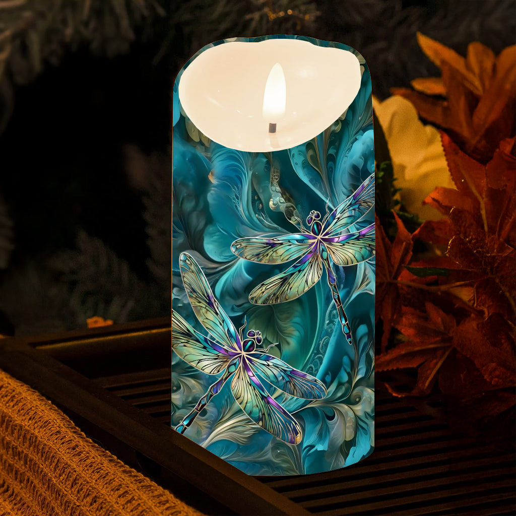 Libellule de rêve - Bougie sans flamme personnalisée Libellule