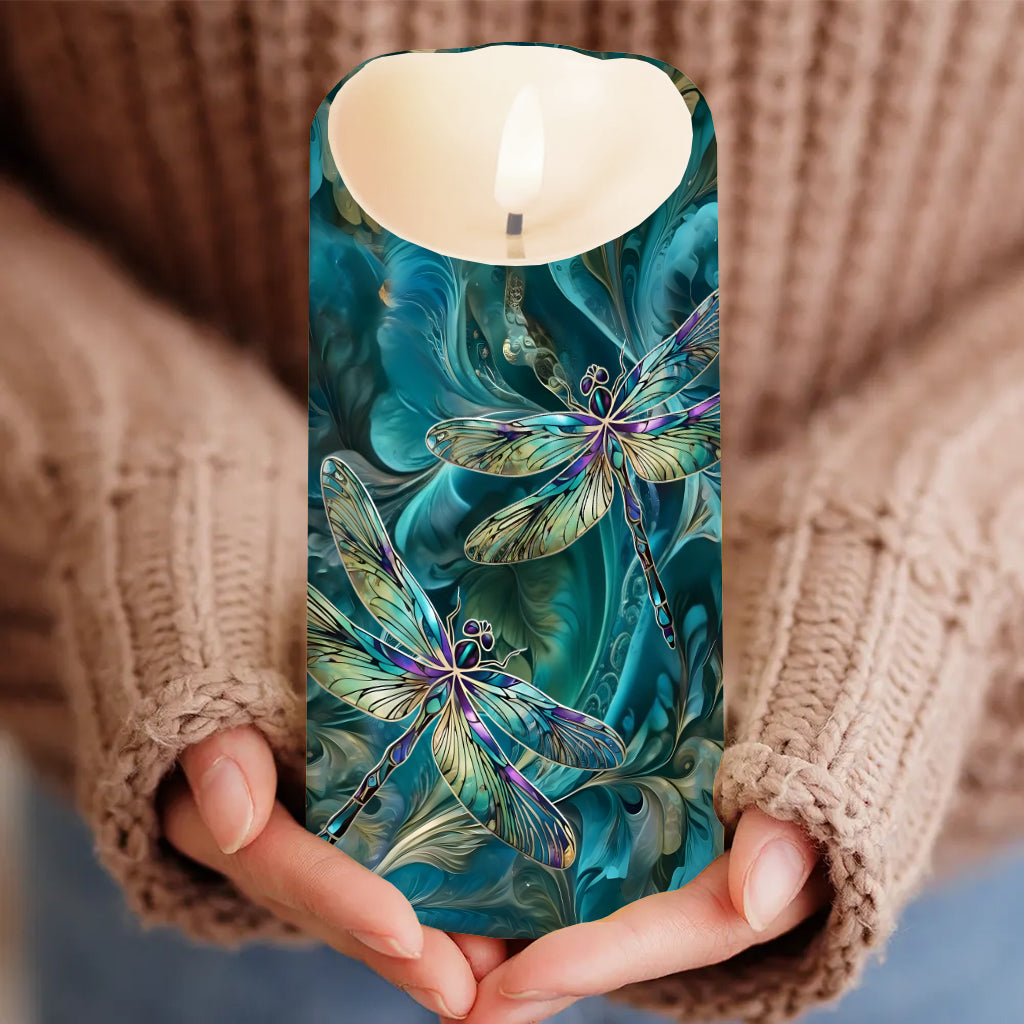 Libellule de rêve - Bougie sans flamme personnalisée Libellule