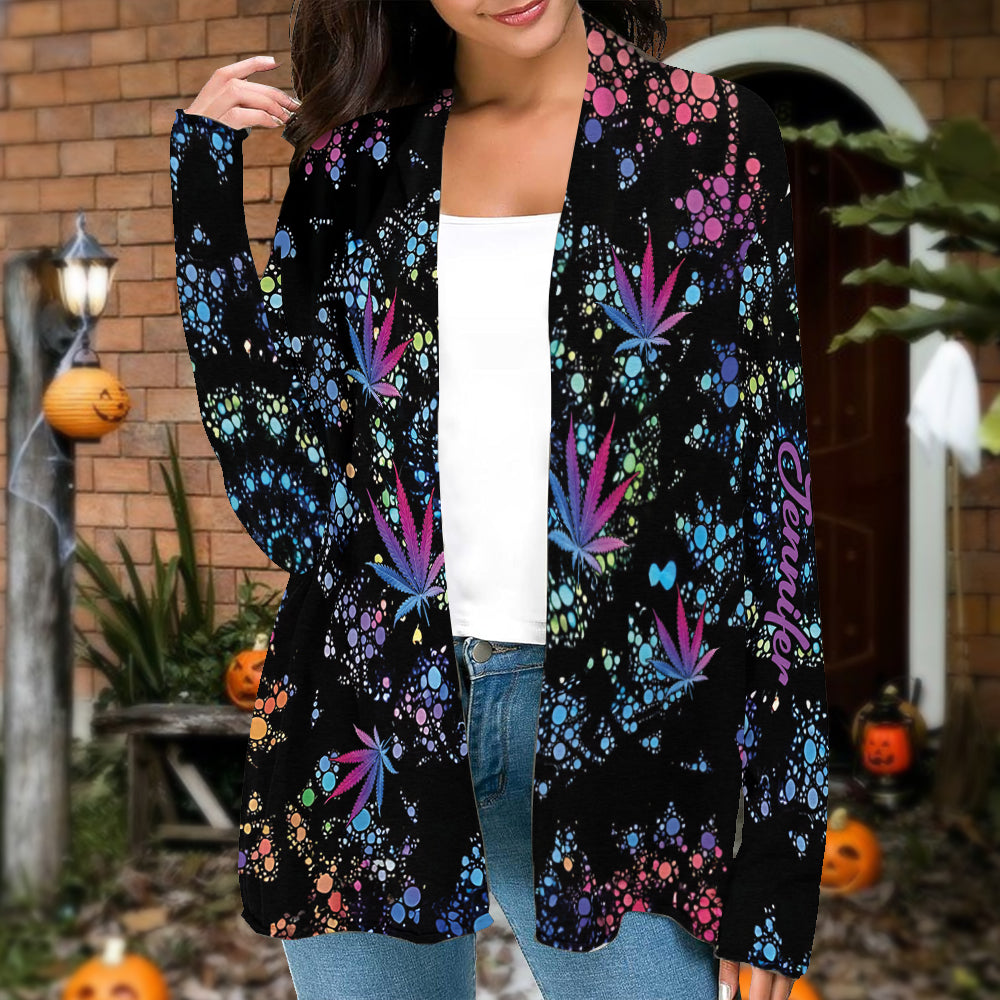 Stoner Chick - Personalized Weed Cardigan