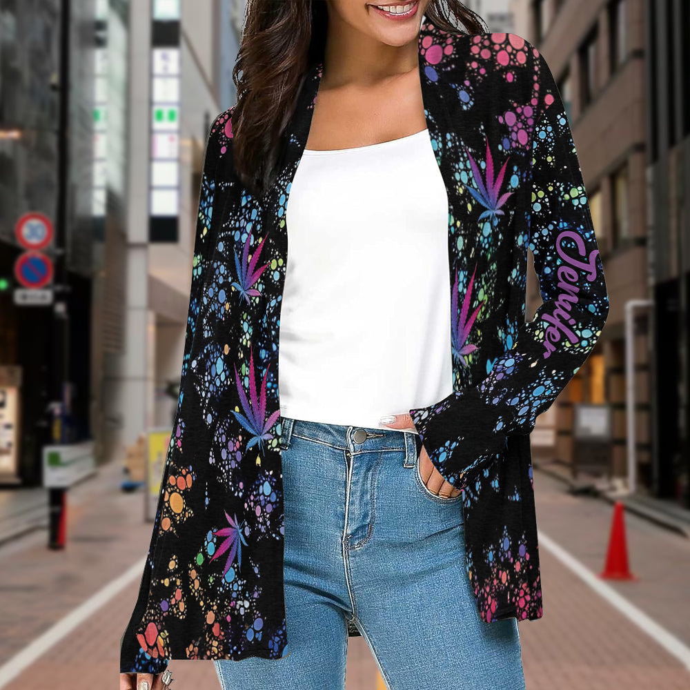Stoner Chick - Personalized Weed Cardigan