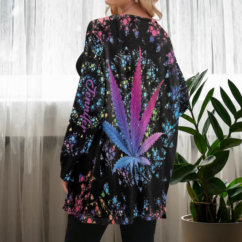 Stoner Chick - Personalized Weed Cardigan