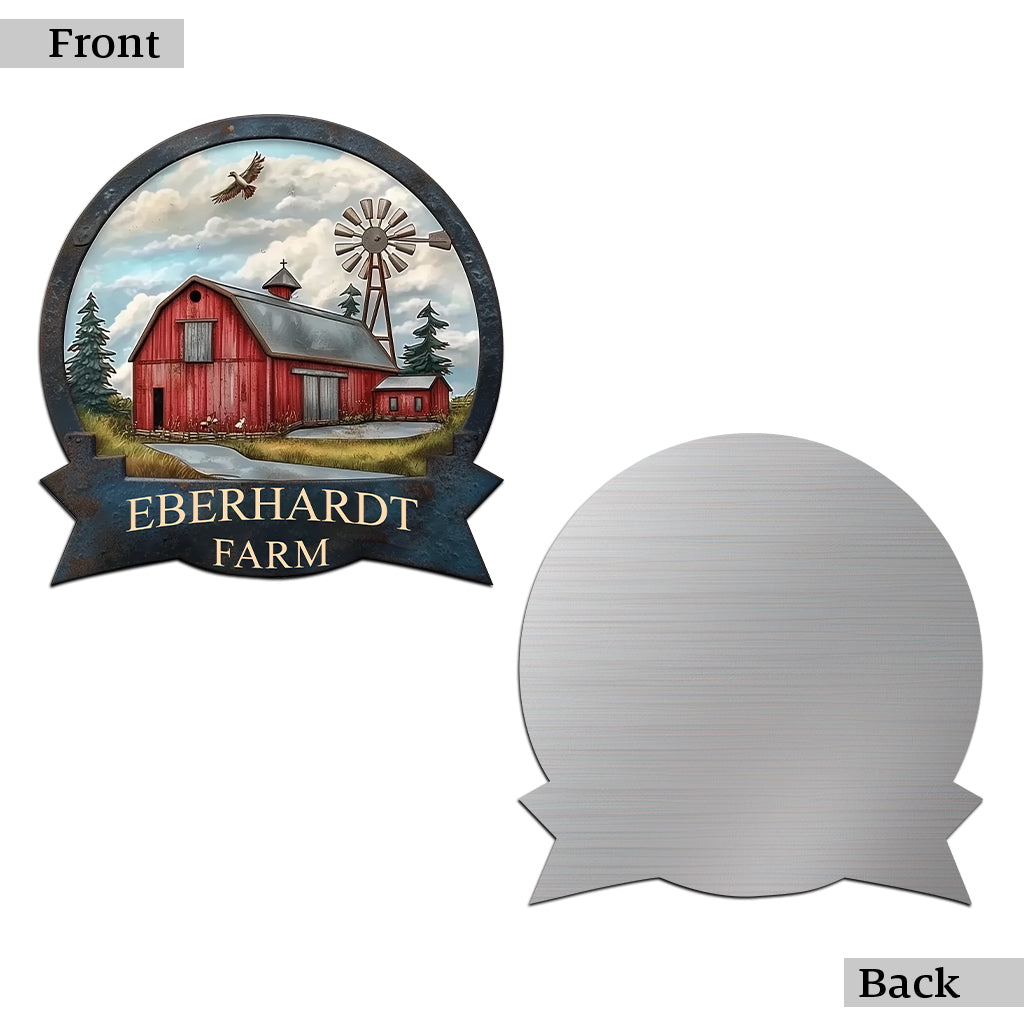 Décoration de ferme - Panneau en métal personnalisé découpé par un fermier