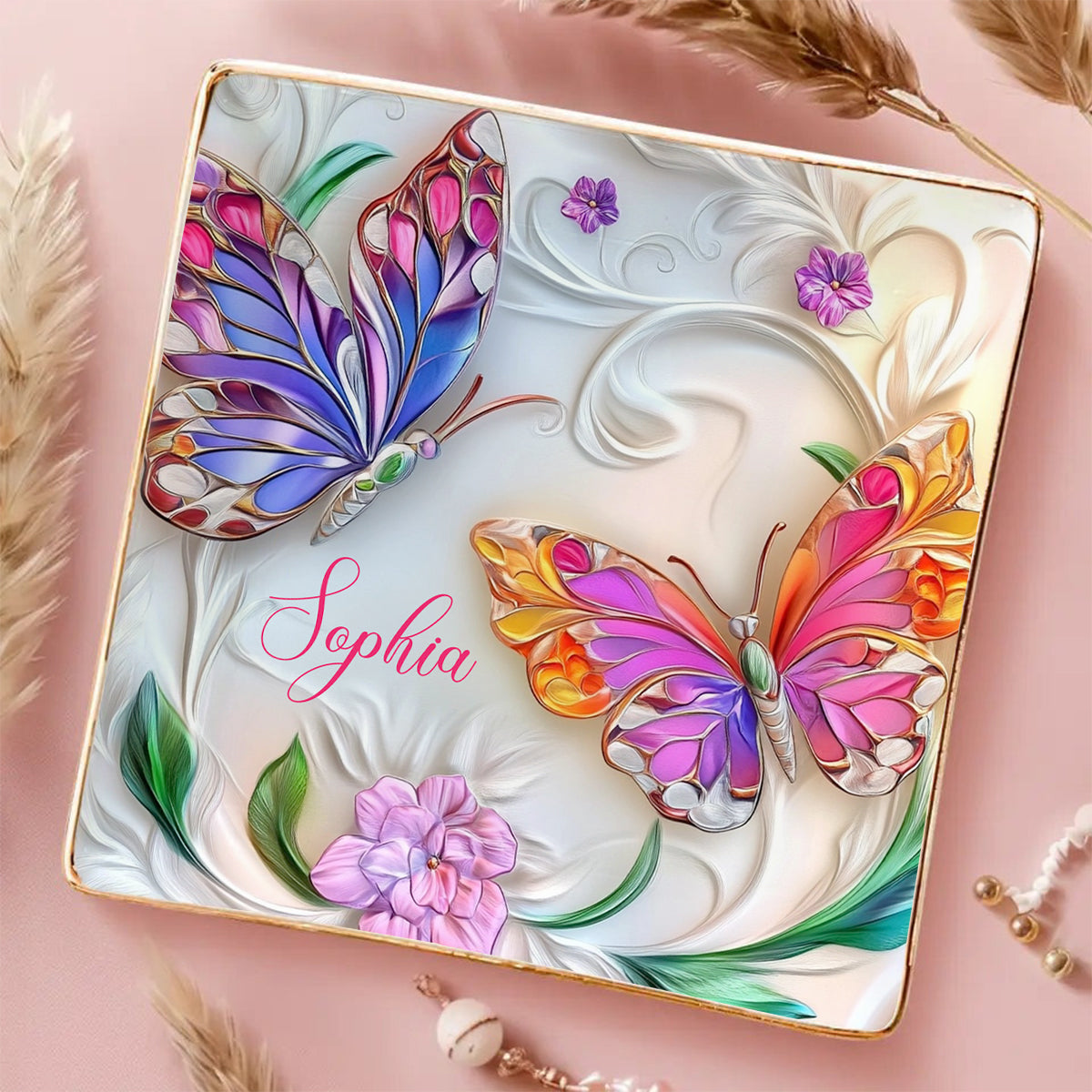 Magnifique papillon - Porte-bijoux papillon personnalisé entièrement imprimé