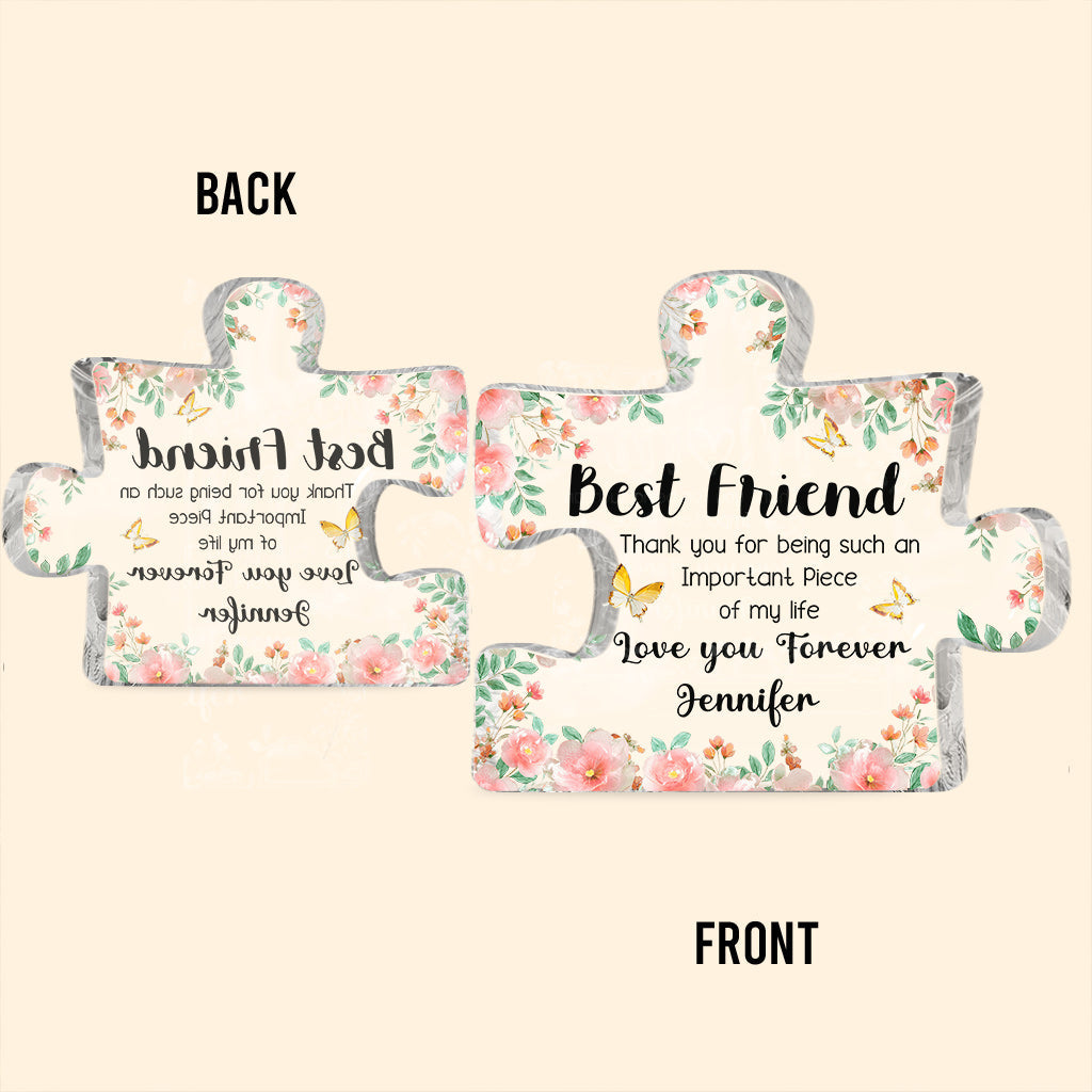 Je t'aimerai toujours - Plaque acrylique personnalisée pour ma meilleure amie