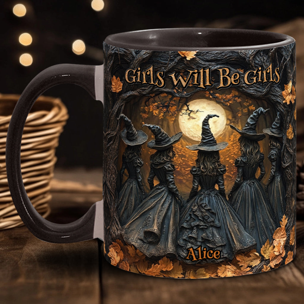 Les filles seront toujours des filles - Mug personnalisé à motif sorcière