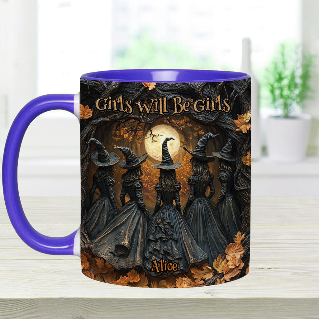 Les filles seront toujours des filles - Mug personnalisé à motif sorcière