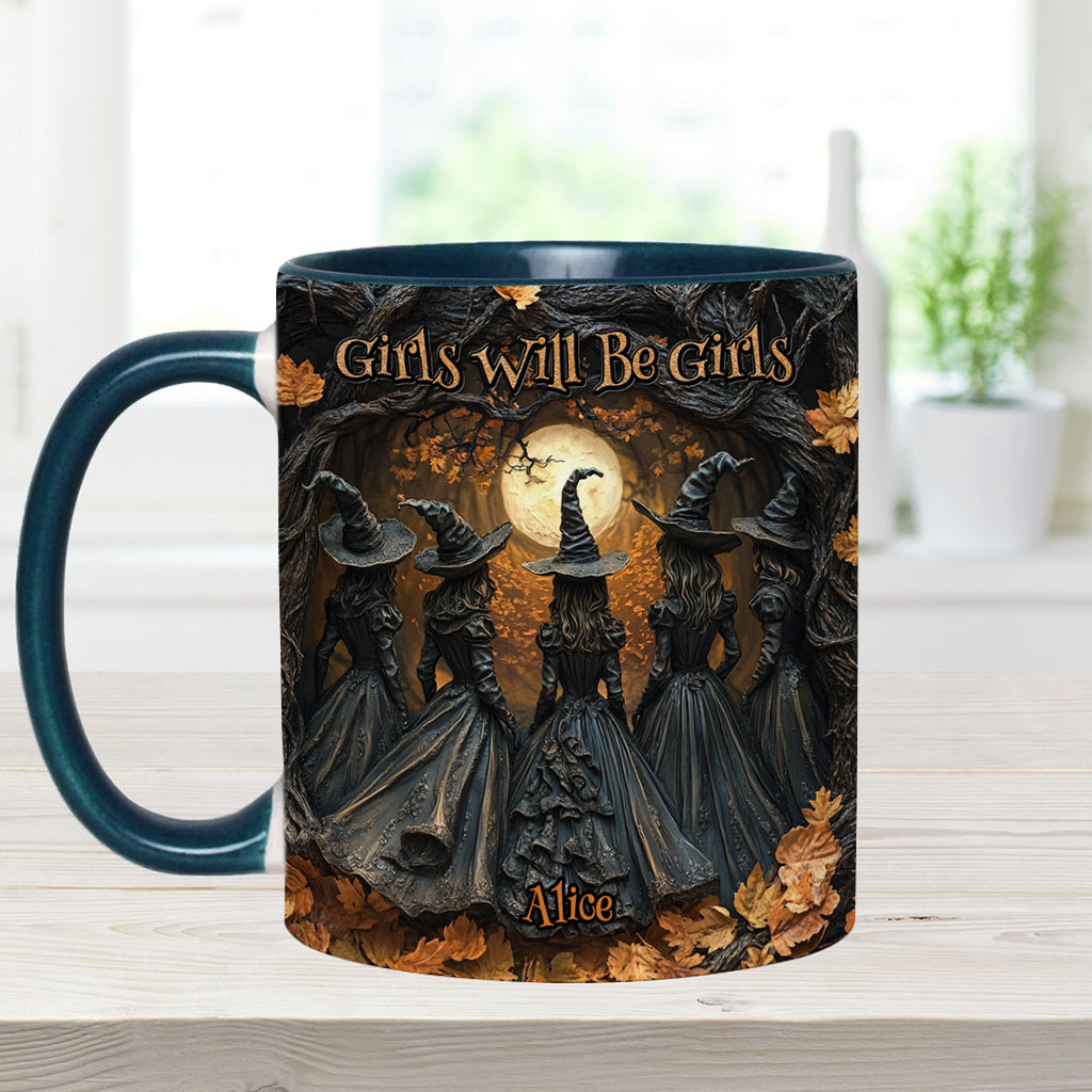 Les filles seront toujours des filles - Mug personnalisé à motif sorcière